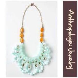 Anthropologie Aqua and Amber Necklace